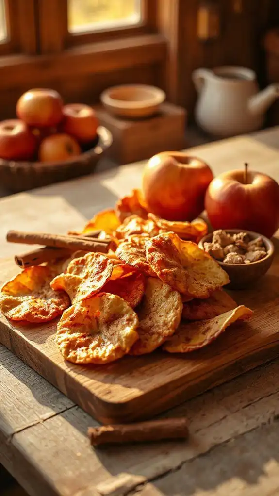 spiced baked apple snacks