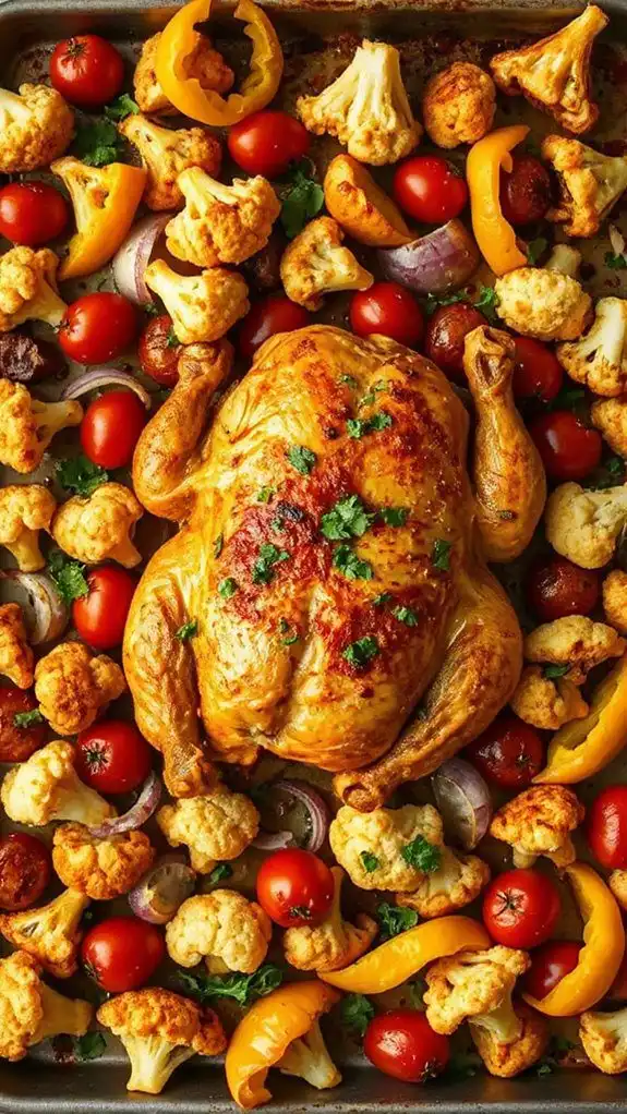 spiced chicken with cauliflower