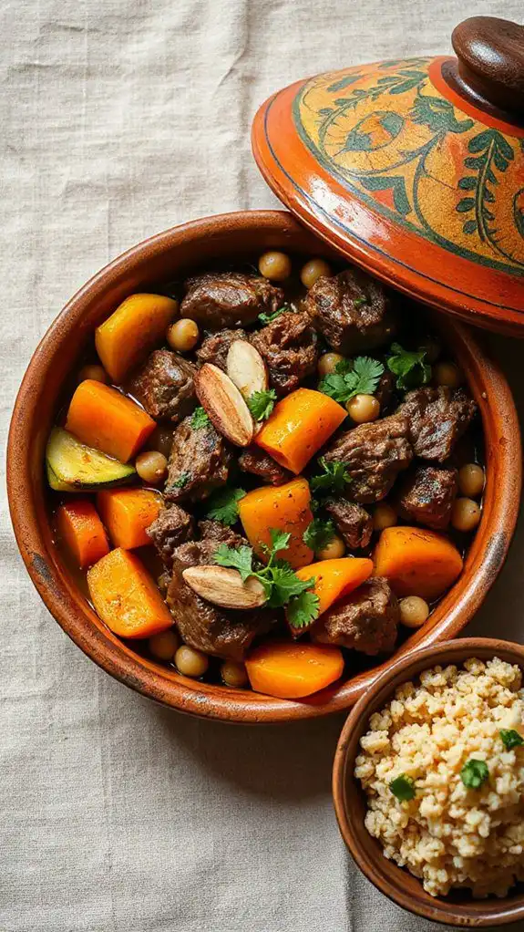 spiced lamb and vegetables