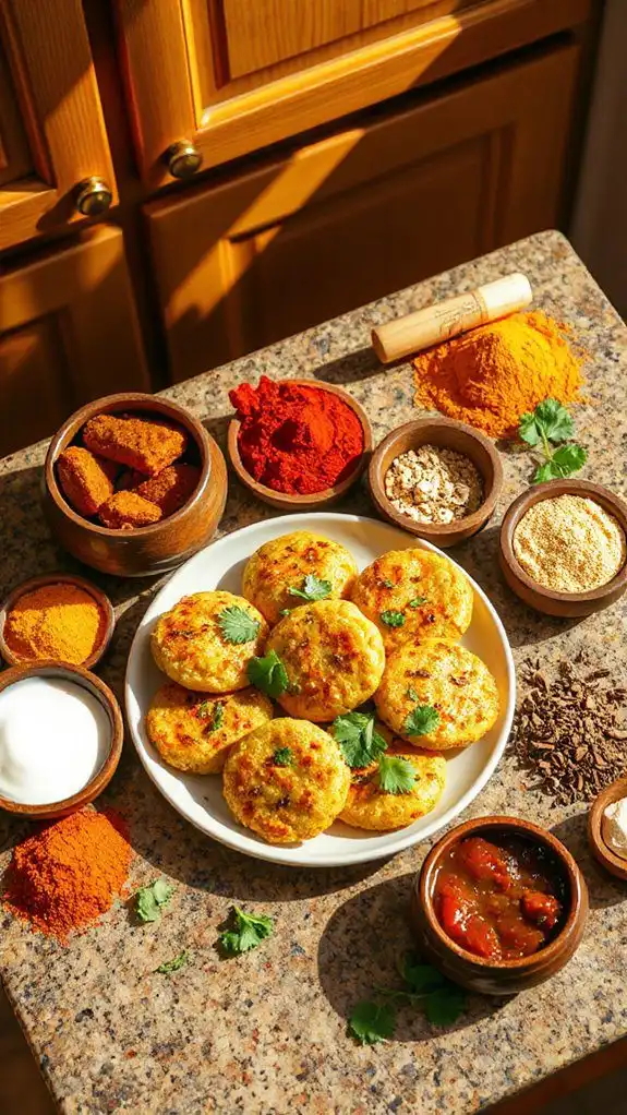 spiced potato patties snack