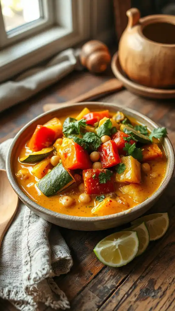 spiced vegetable coconut stew spiced vegetable coconut stew