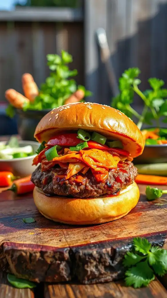 spicy and flavorful burger