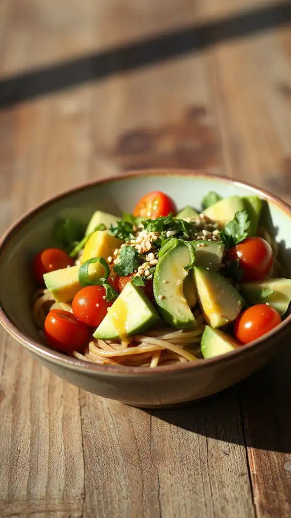 spicy avocado cucumber salad