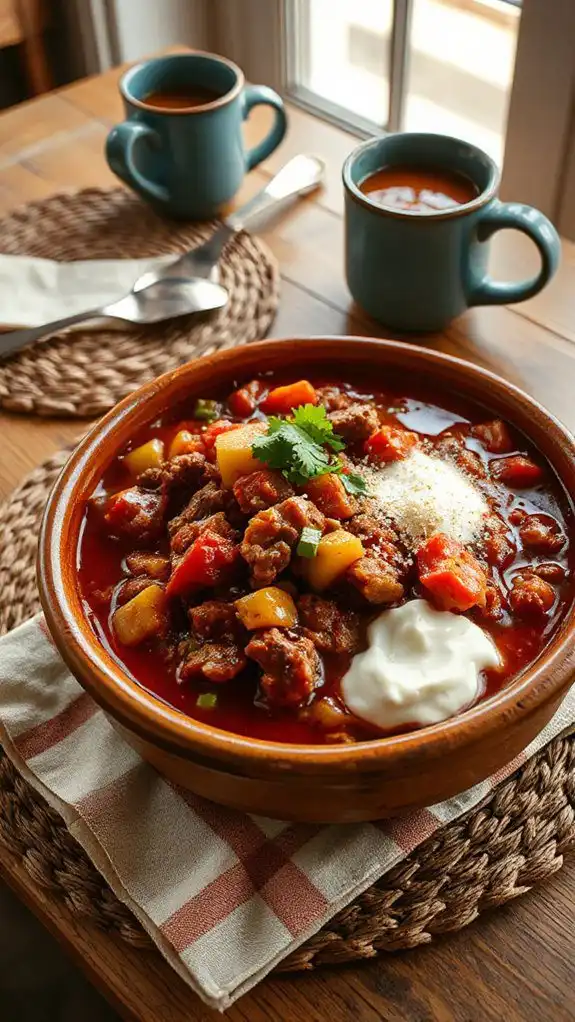spicy beef bean stew