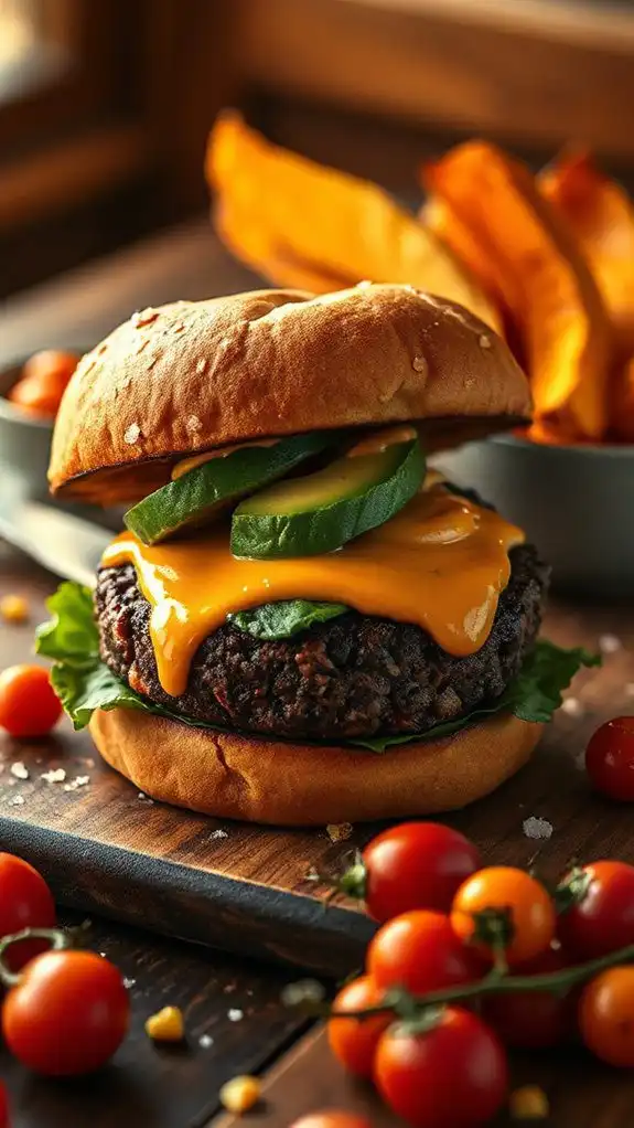 spicy black bean burger spicy black bean burger
