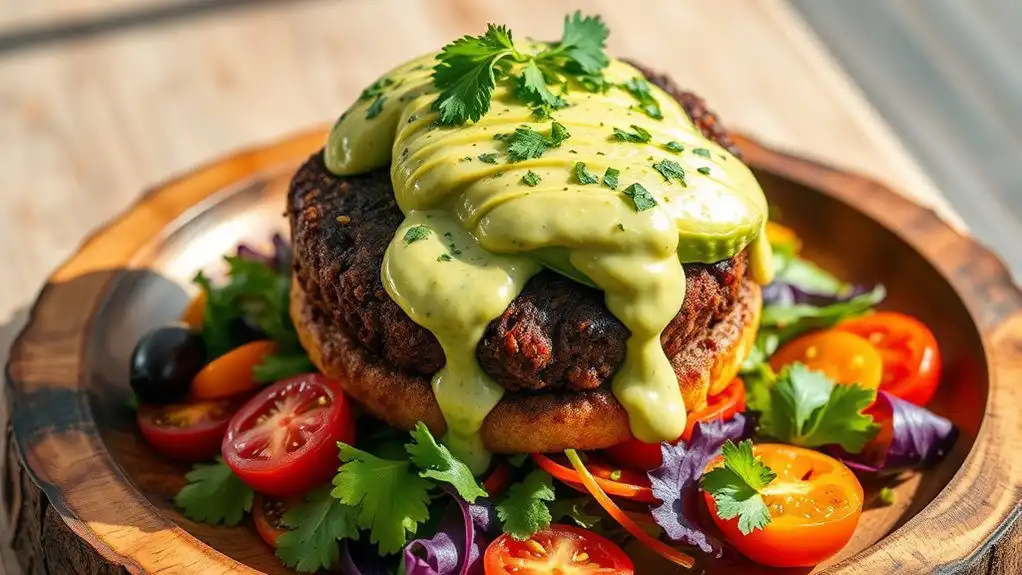 spicy black bean burger
