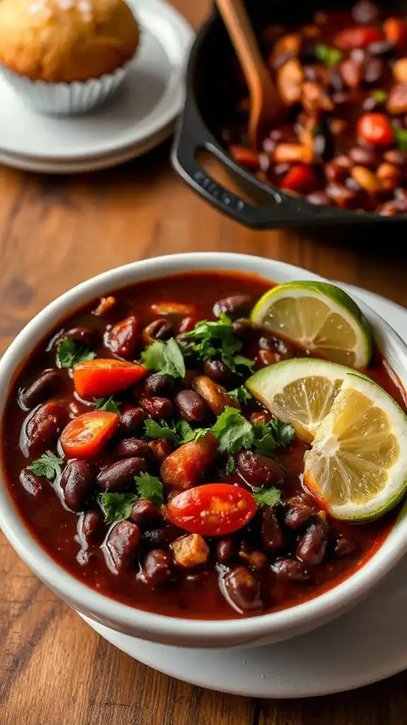 spicy black bean chili spicy black bean chili