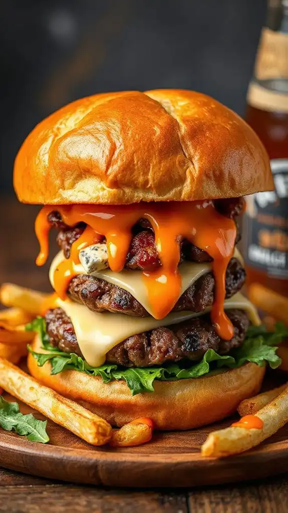 spicy buffalo cheese burger