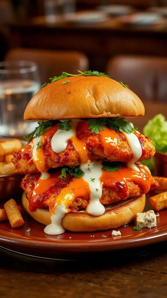 spicy buffalo chicken burger
