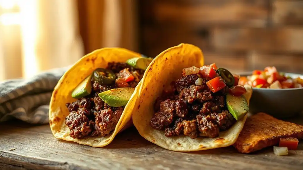 spicy burger filled tacos spicy burger filled tacos