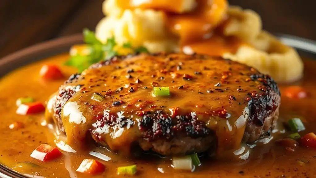 spicy cajun hamburger steak