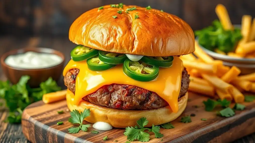 spicy cheeseburgers with jalape os