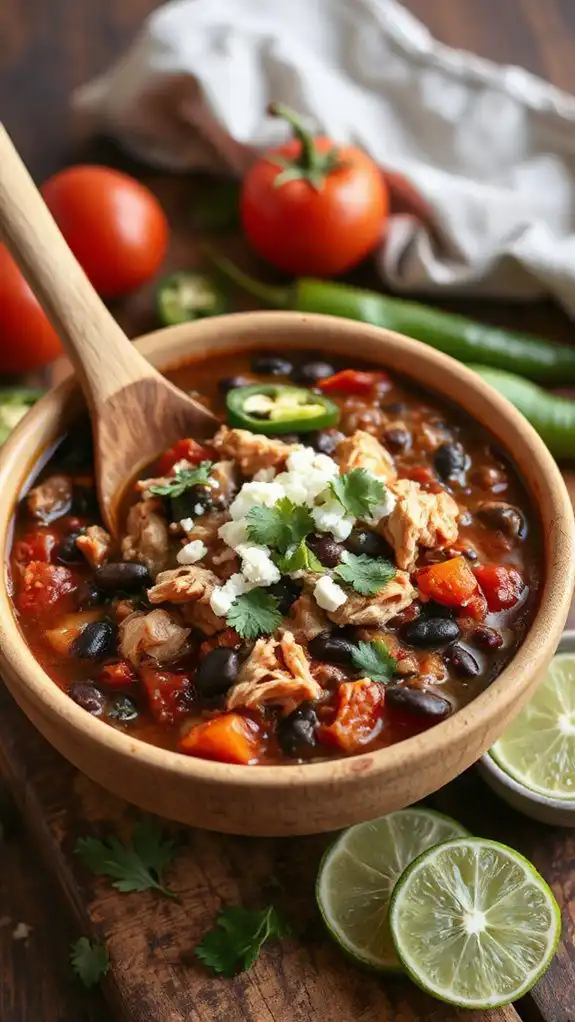 spicy chicken black bean chili