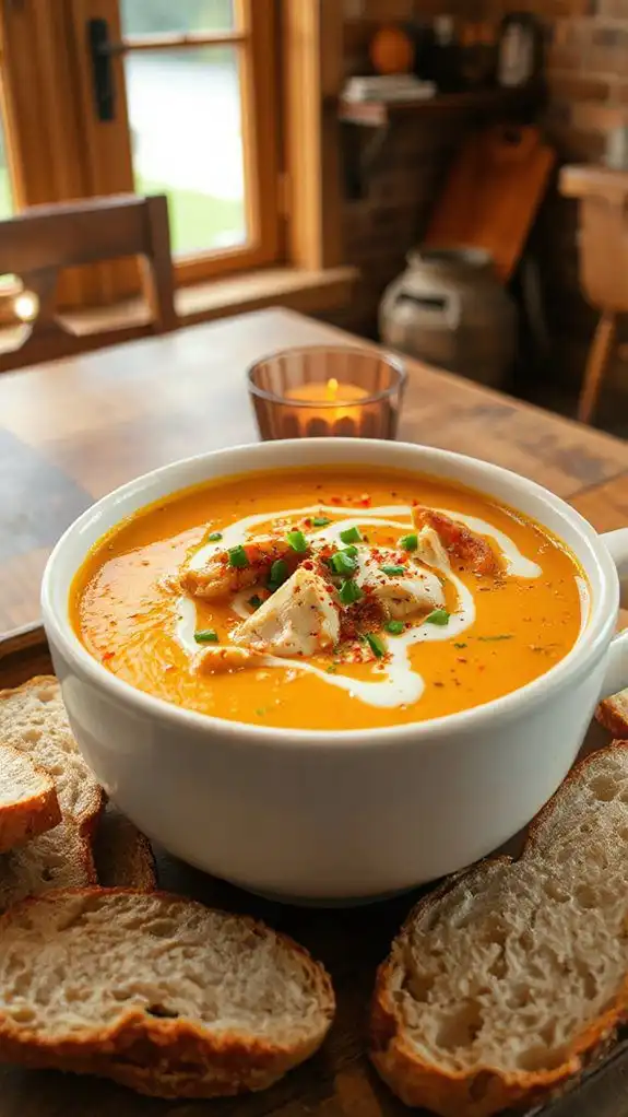 spicy chicken broth soup
