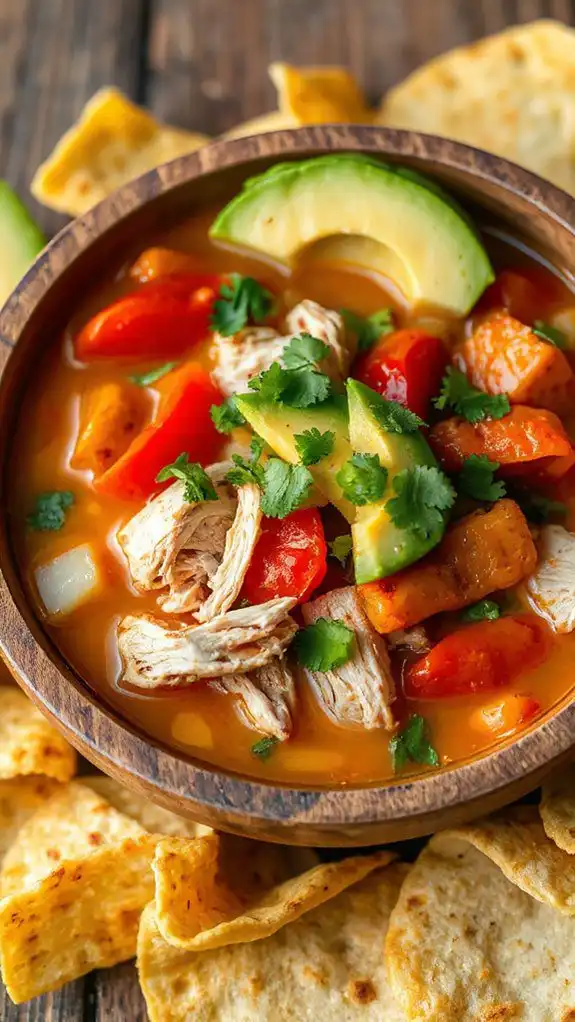 spicy chicken fajita soup