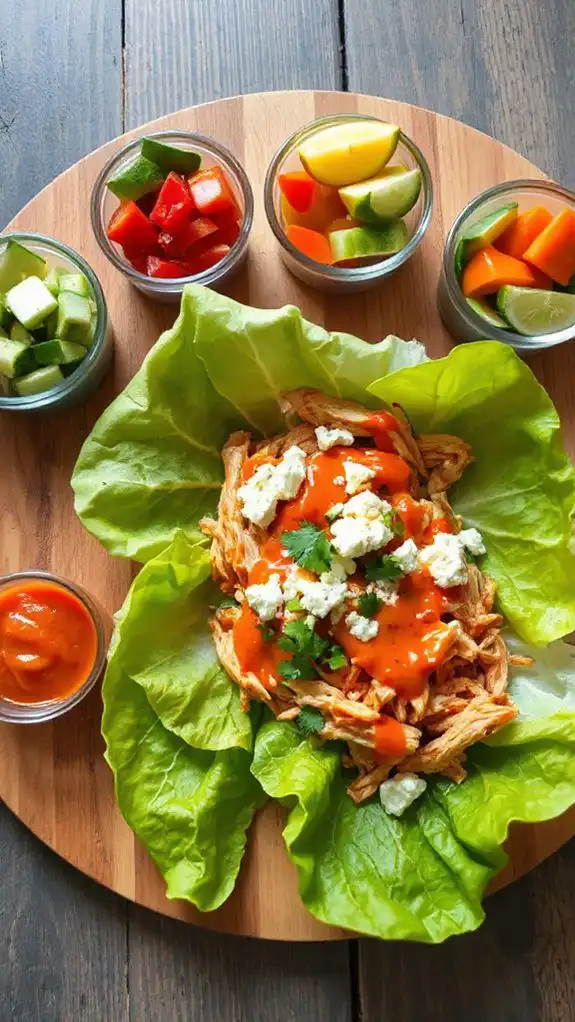 spicy chicken lettuce wraps