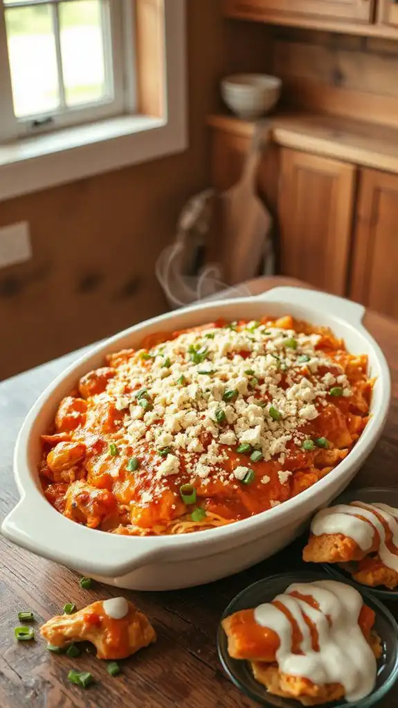 spicy chicken pasta bake