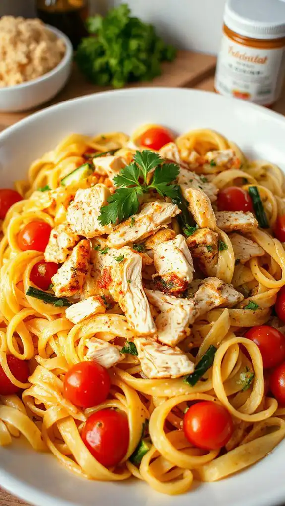 spicy chicken pasta dish