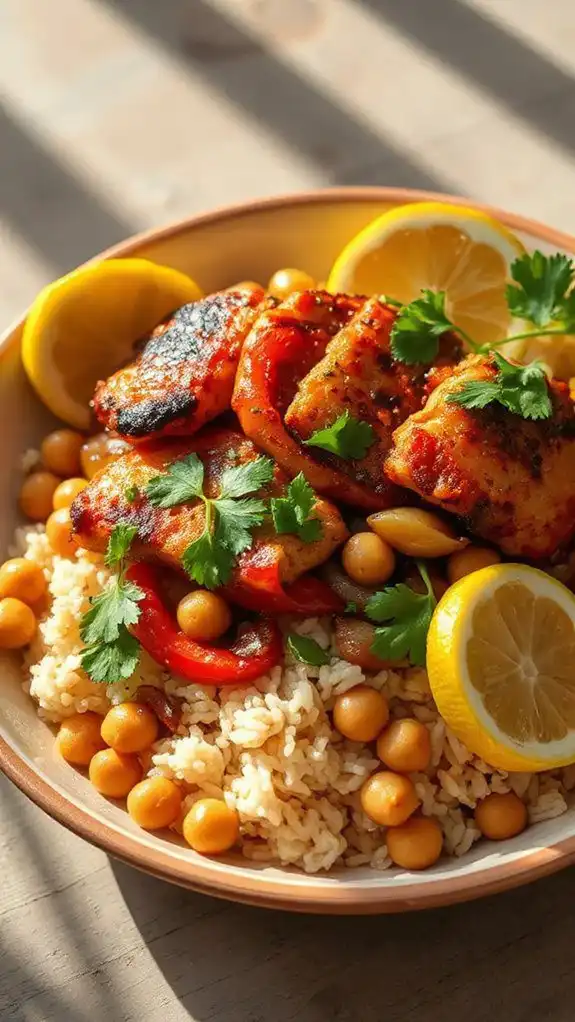 spicy chicken rice bowl