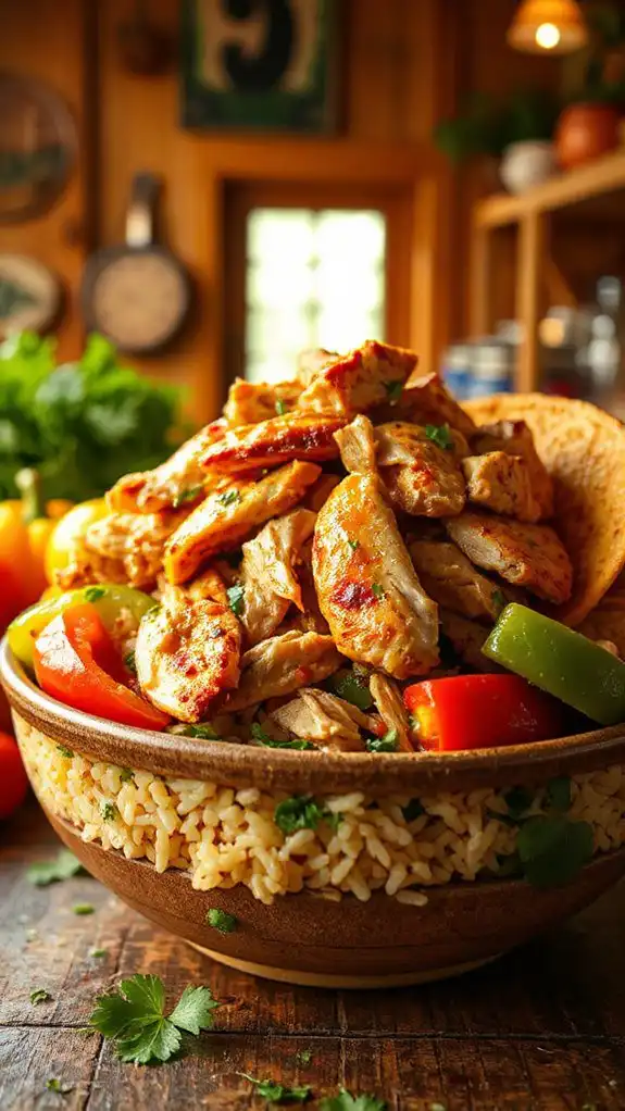 spicy chicken served in bowls spicy chicken served in bowls