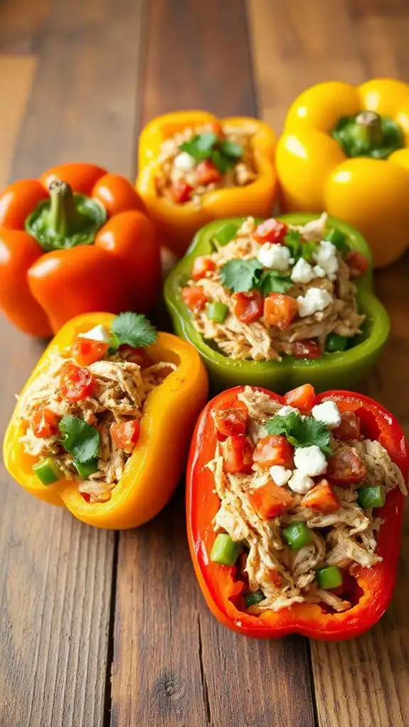 spicy chicken stuffed peppers