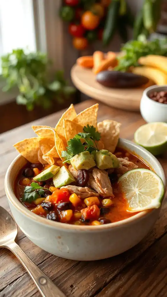 spicy chicken tortilla soup