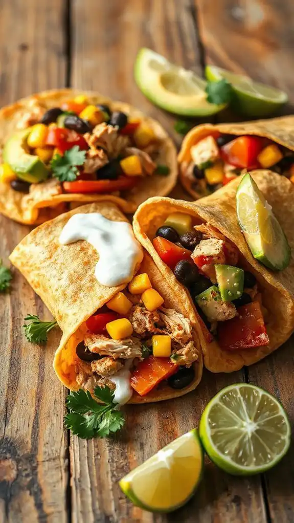spicy chicken tortilla wrap