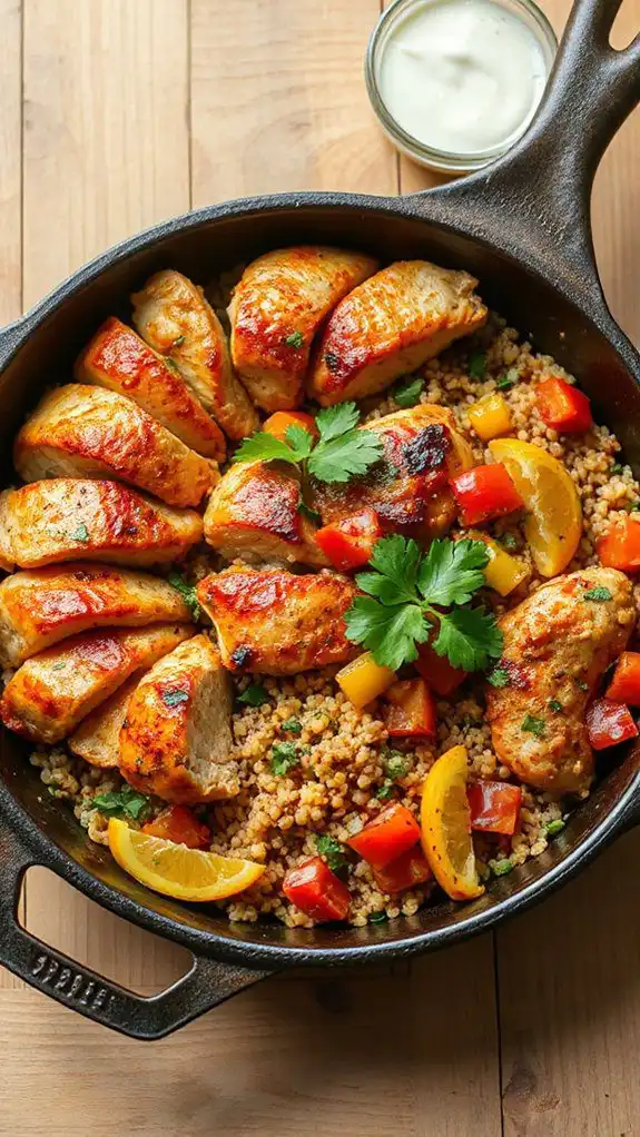 spicy chicken with quinoa
