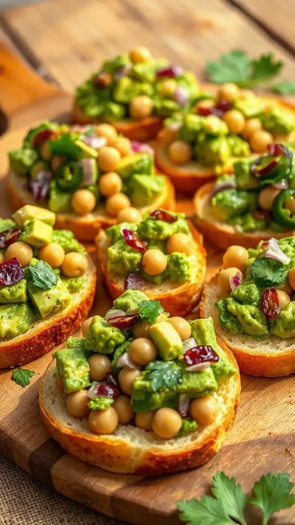 spicy chickpea avocado appetizer