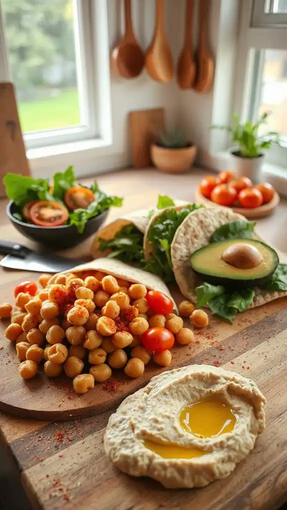 spicy chickpea wraps recipe