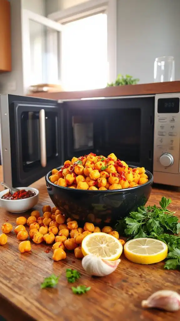 spicy chickpeas cooked quickly