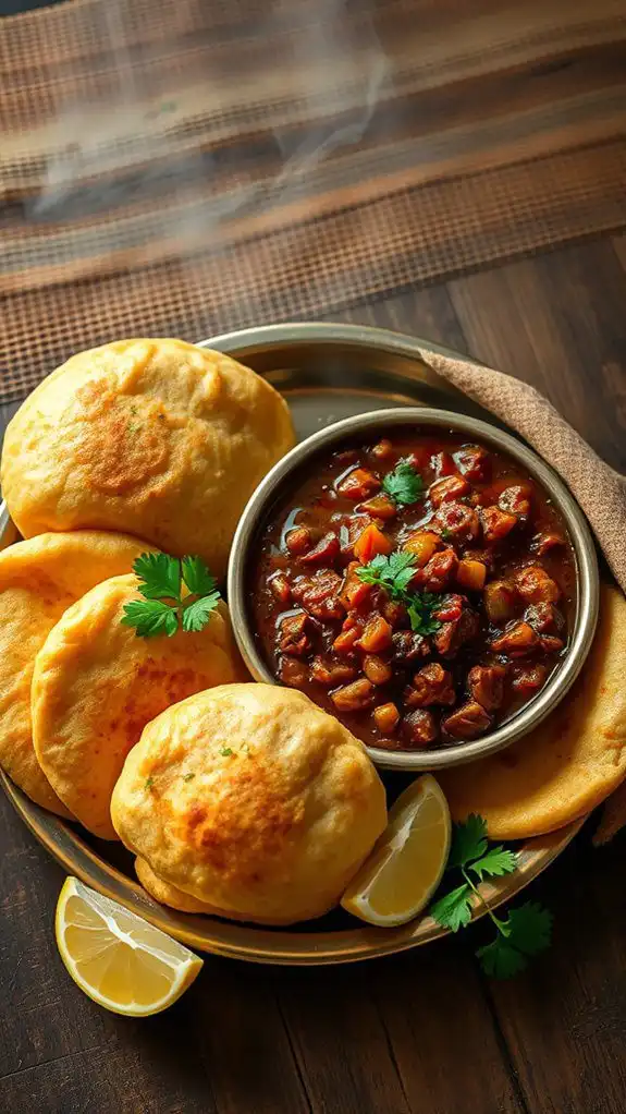 spicy chickpeas with fried bread