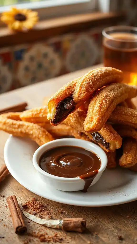 spicy chocolate filled fried dough