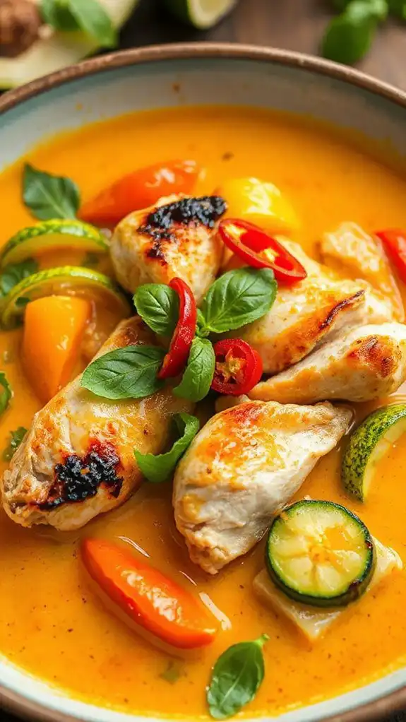 spicy coconut chicken curry