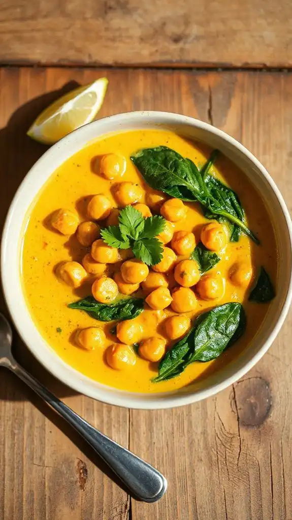 spicy coconut chickpea dish