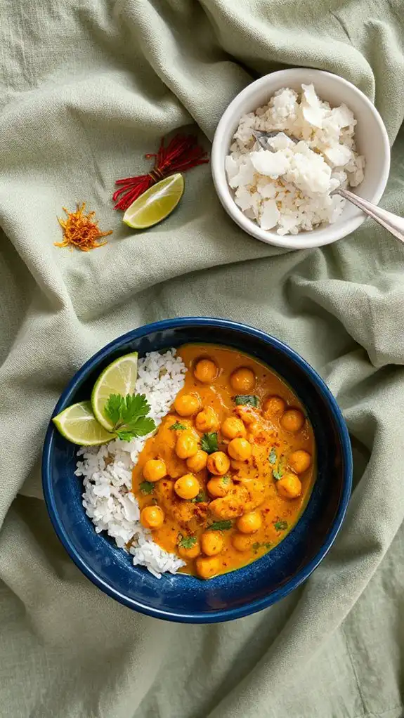 spicy coconut chickpea dish
