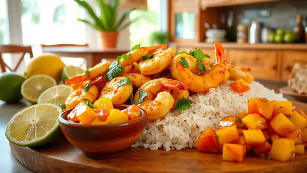 spicy coconut shrimp dish