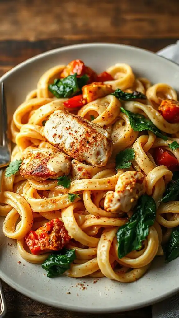 spicy creamy pasta dish