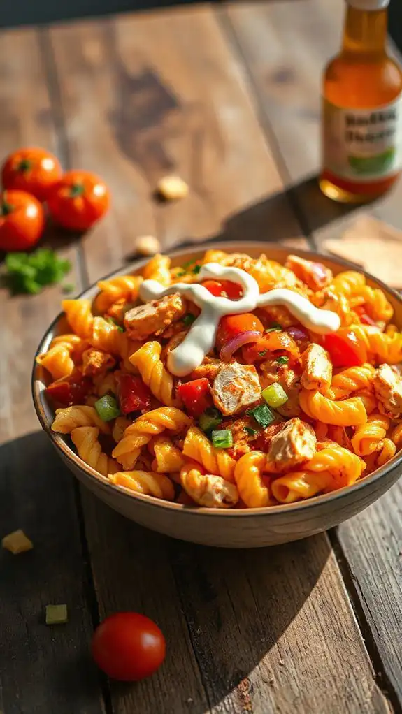 spicy creamy pasta salad