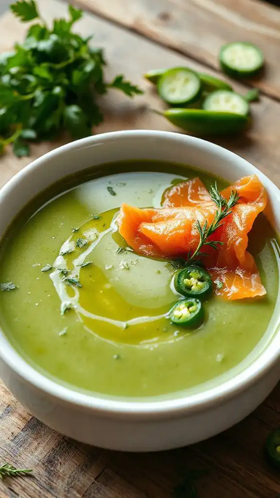 spicy cucumber dill soup