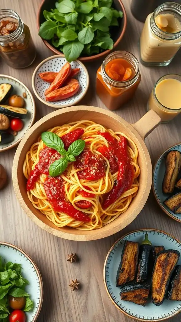 spicy fermented tomato pasta