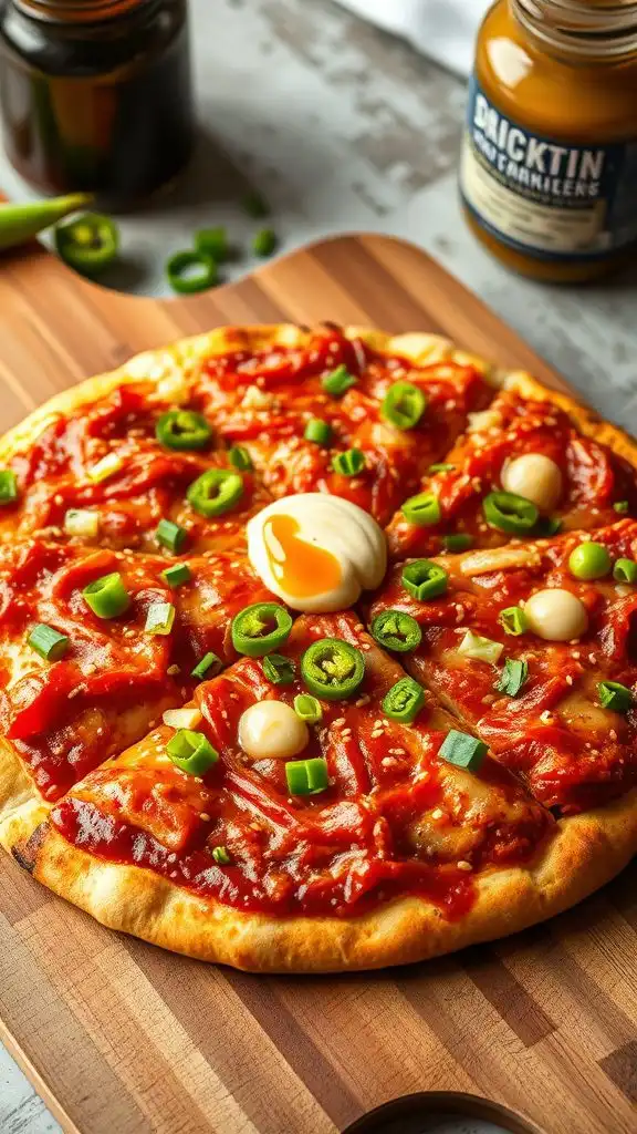 spicy fermented vegetable pizza