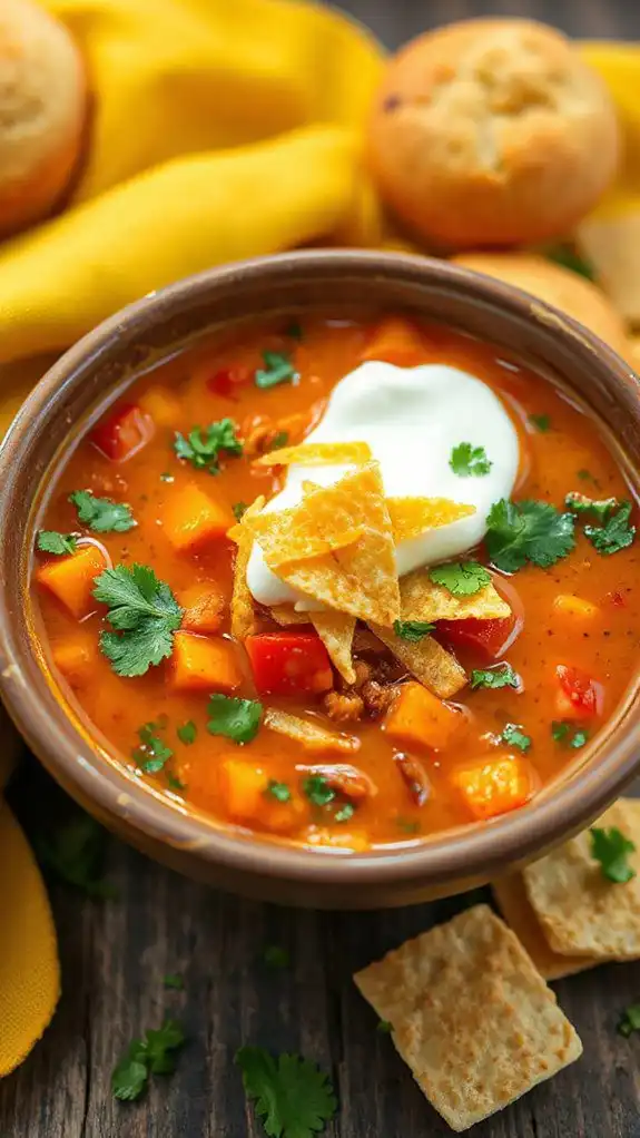 spicy flavorful taco soup