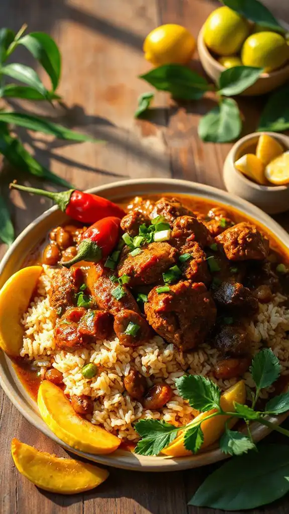 spicy goat curry dish spicy goat curry dish