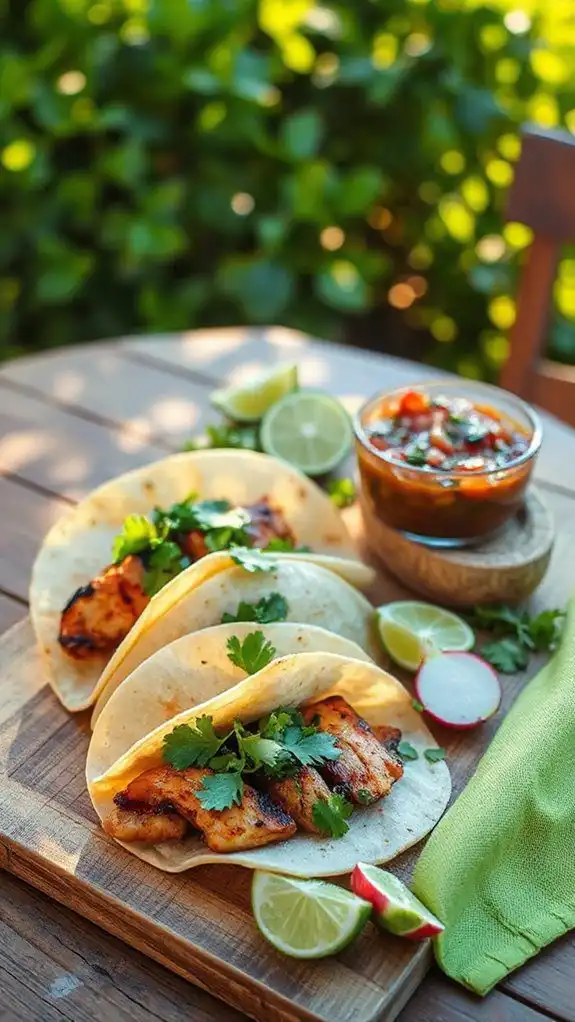 spicy grilled chicken tacos
