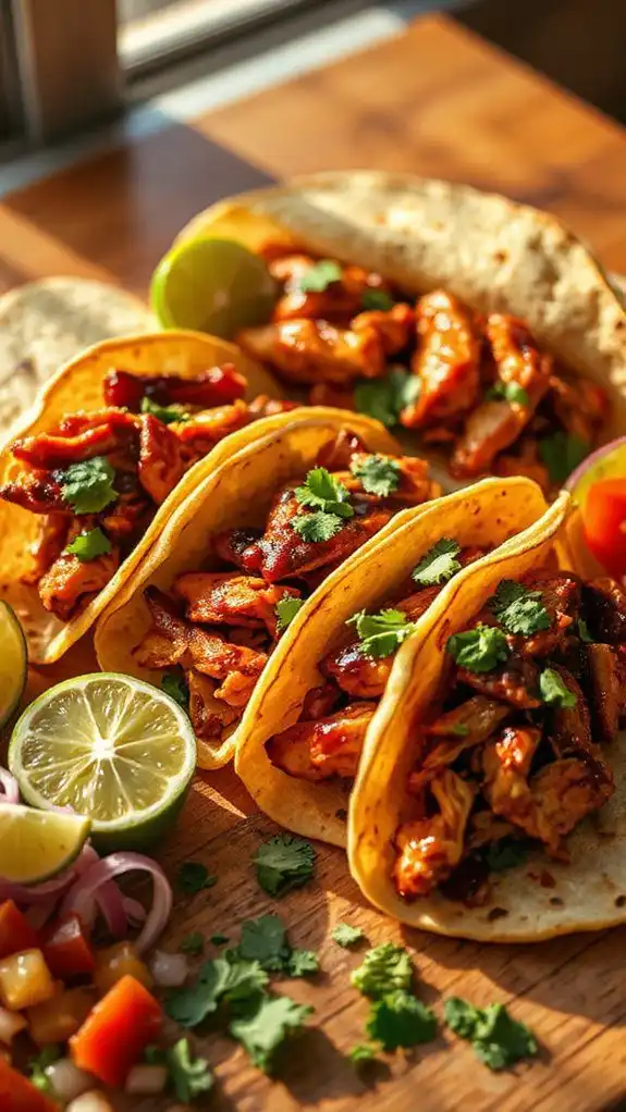 spicy grilled chicken tacos