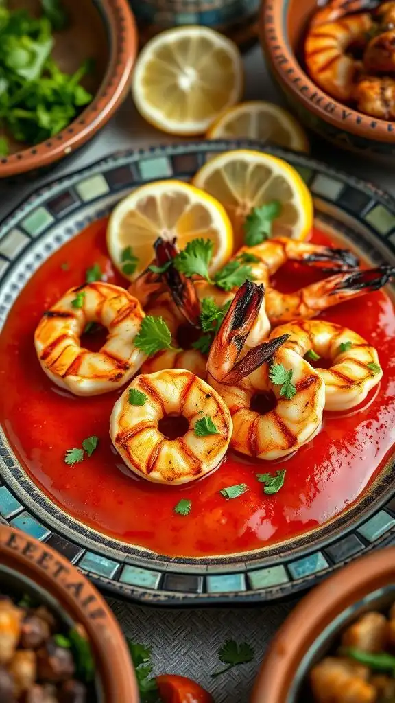 spicy grilled shrimp dish