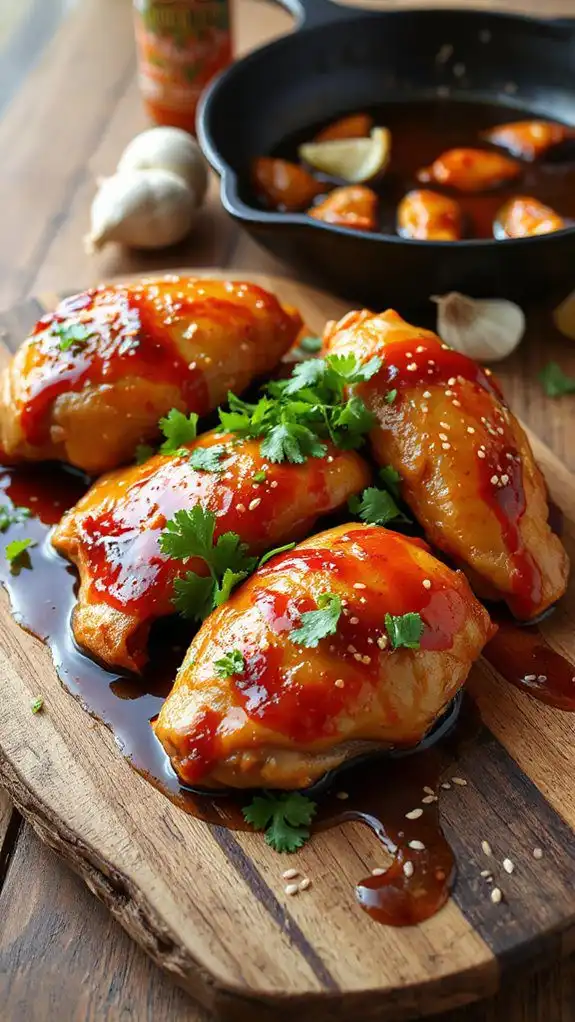 spicy honey garlic chicken