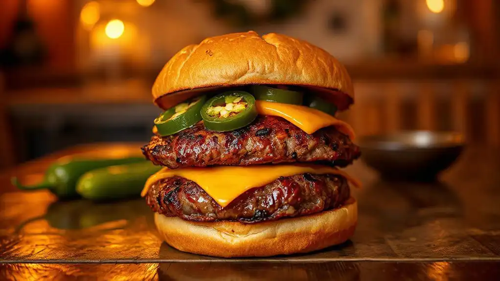 spicy jalape o beef burger