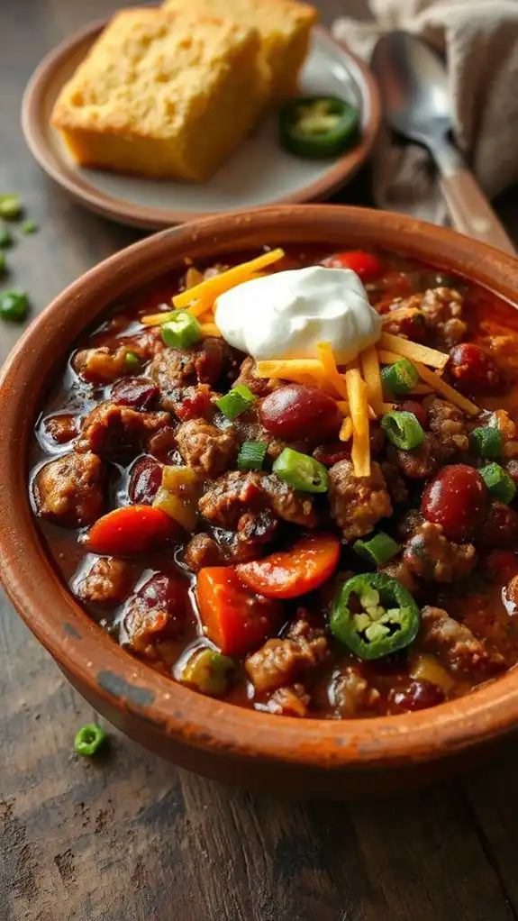 spicy meat and beans